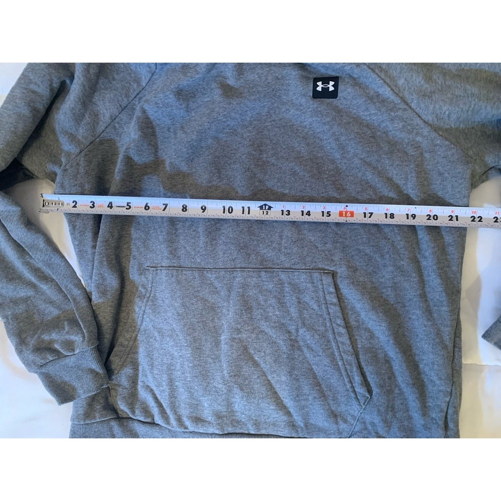 Under Armour Men's Hoodie Size L Grey Loose Fit Fleece Pullover - Picture 5 of 9